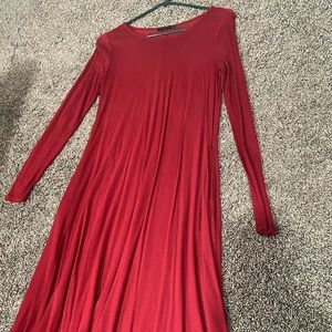 Red T shirt dress